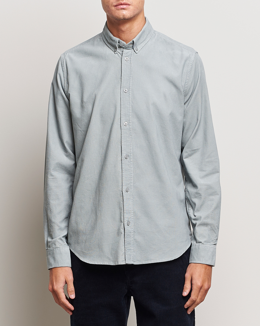Herren | Hemden | Samsøe & Samsøe | Liam Baby Cord Shirt High Rise Grey