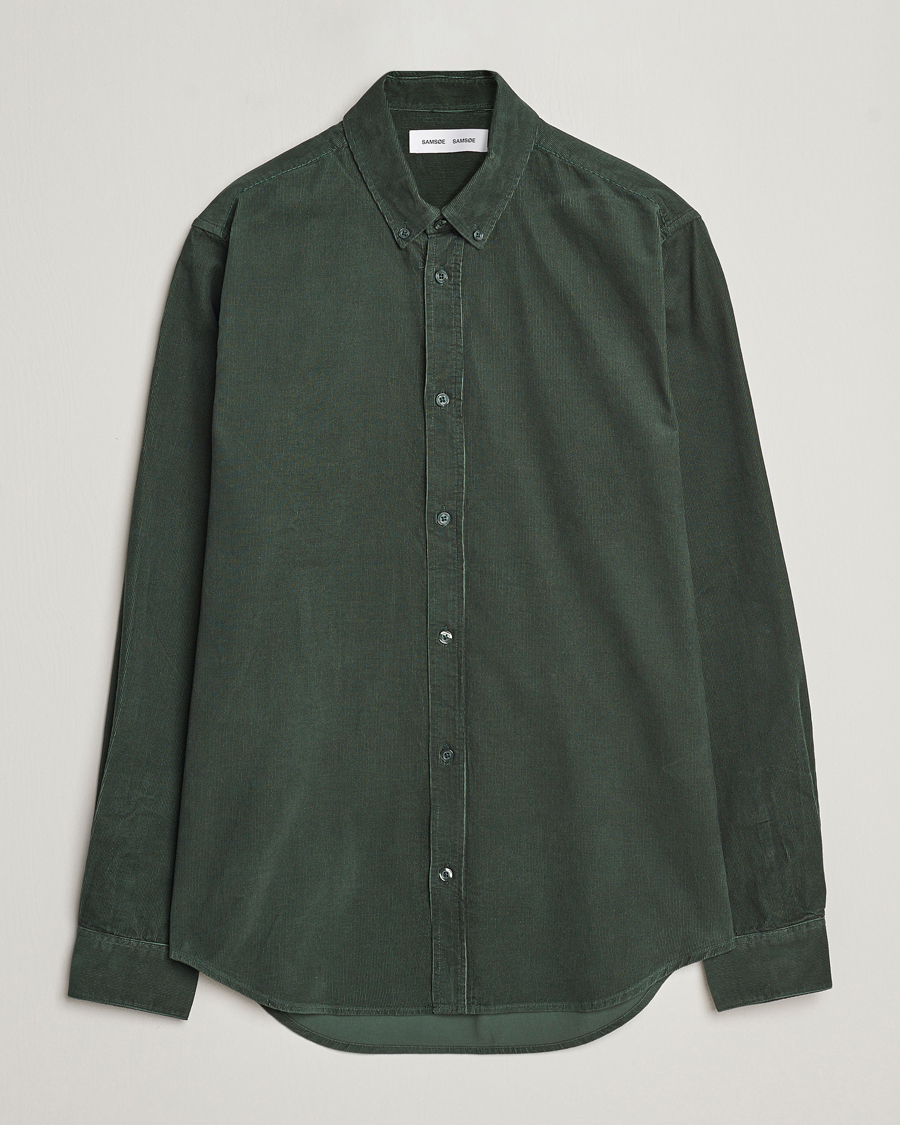 Herren | Hemden | Samsøe Samsøe | Samsøe & Samsøe Liam Baby Cord Shirt Garden Topiary