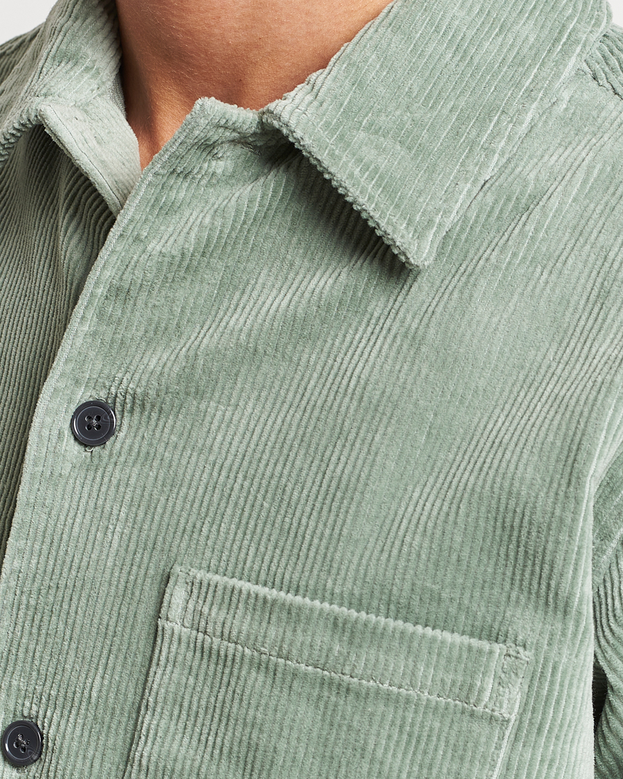 Herren | Hemden | Samsøe Samsøe | Samsøe & Samsøe Damon Corduroy Overshirt Iceberg Green
