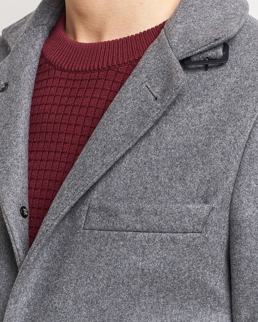 Herren | Jacken | J.Lindeberg | Holger Melton Coat Mid Grey Mel