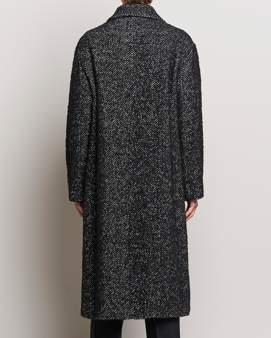 Herren | Jacken | J.Lindeberg | Willy Herringbone Oversize Coat Black Melange