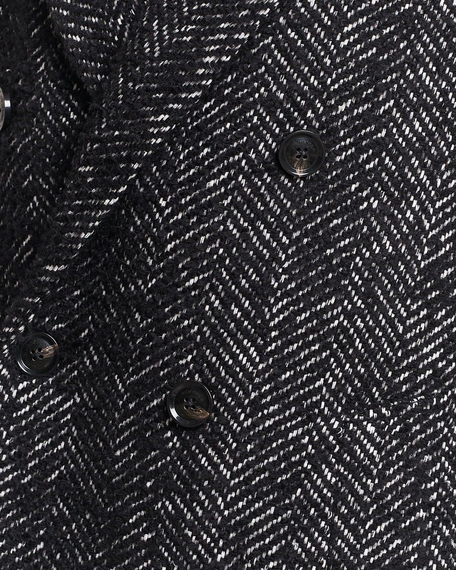 Herren | Jacken | J.Lindeberg | Willy Herringbone Oversize Coat Black Melange