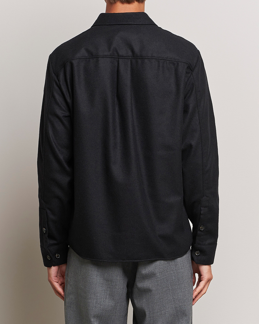 Herren | Hemden | J.Lindeberg | Flat Wool Overshirt Black