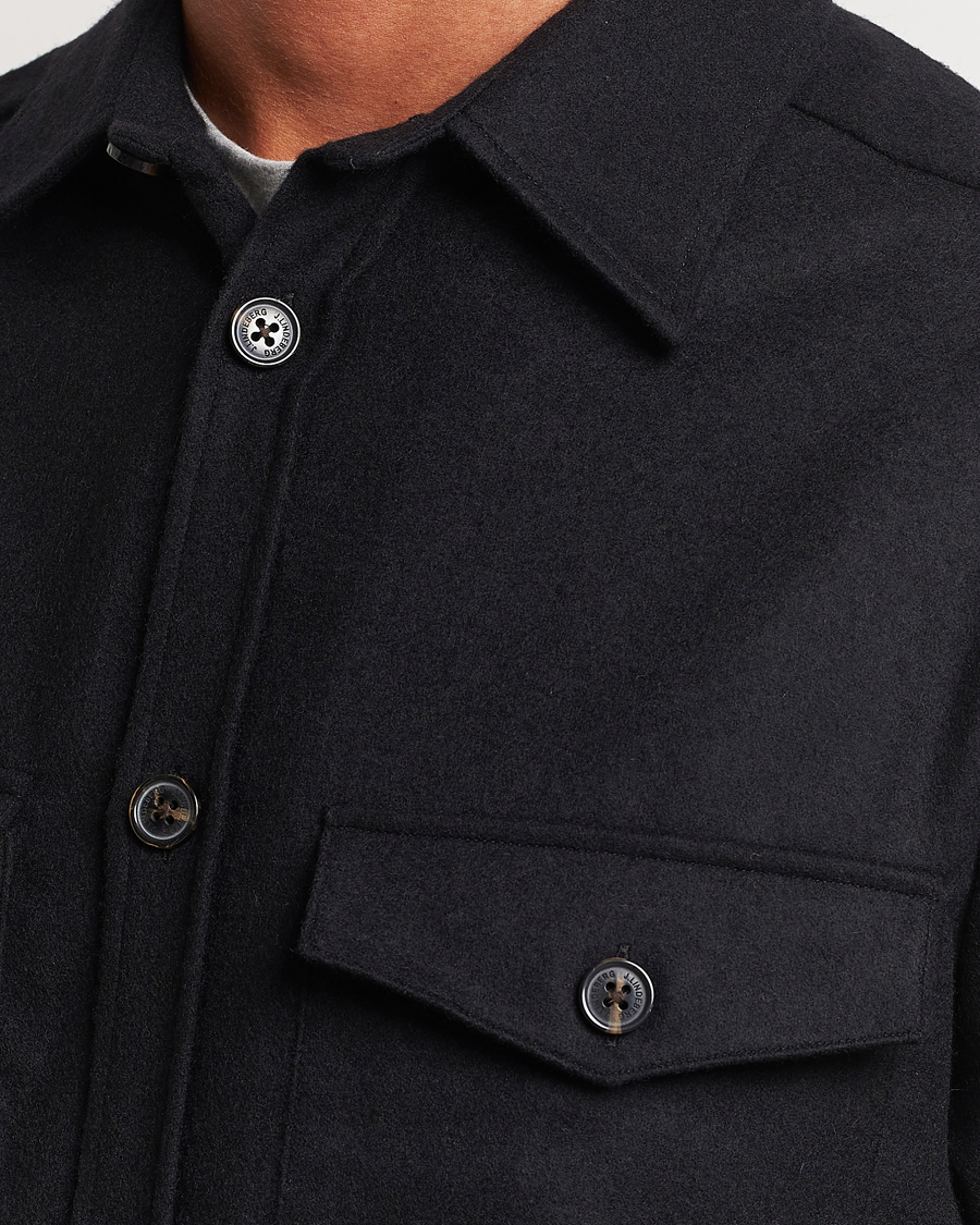 Herren | Hemden | J.Lindeberg | Flat Wool Overshirt Black
