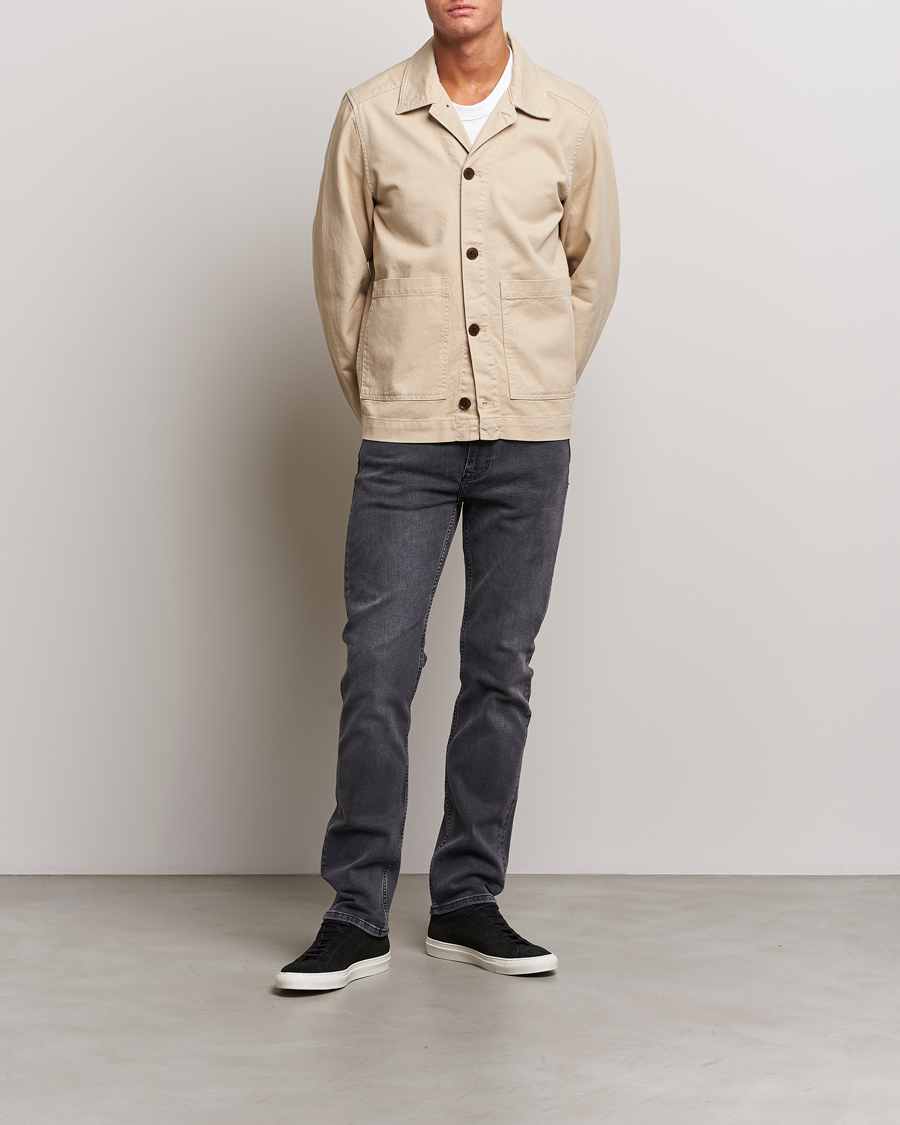Herren | Hemden | J.Lindeberg | Lando Organic Twill Overshirt Oyster Grey