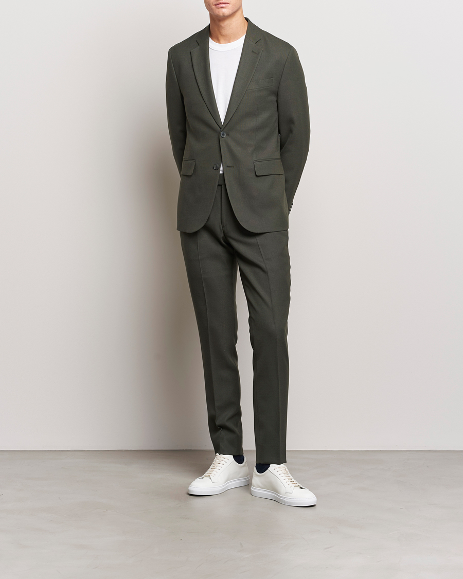 Herren | Hosen | J.Lindeberg | Grant Active Hopsack Pants Forest Green
