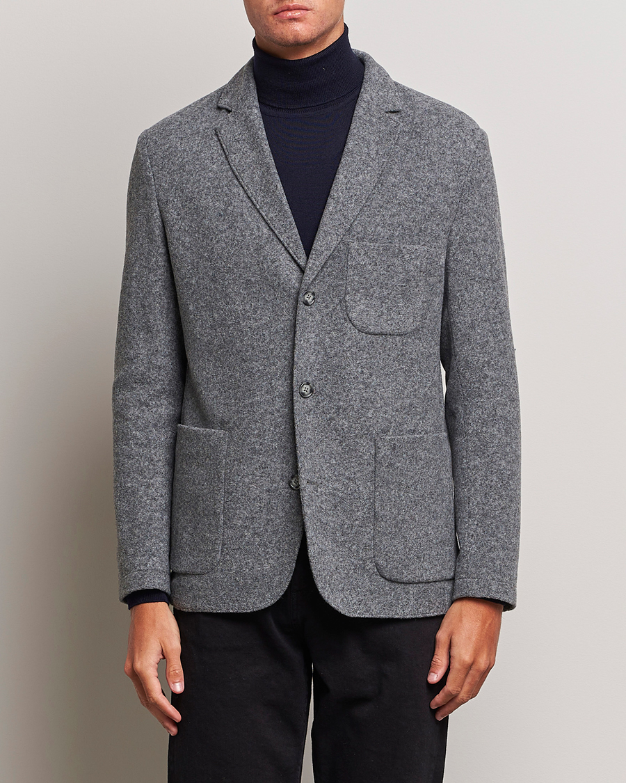 Herren | Sakkos | J.Lindeberg | Carlton Wool Cardigan Blazer Mid Grey Mel