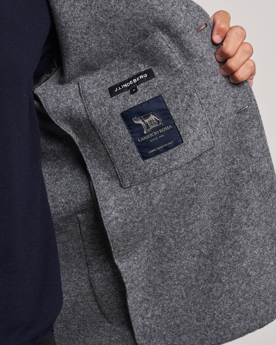 Herren | Sakkos | J.Lindeberg | Carlton Wool Cardigan Blazer Mid Grey Mel