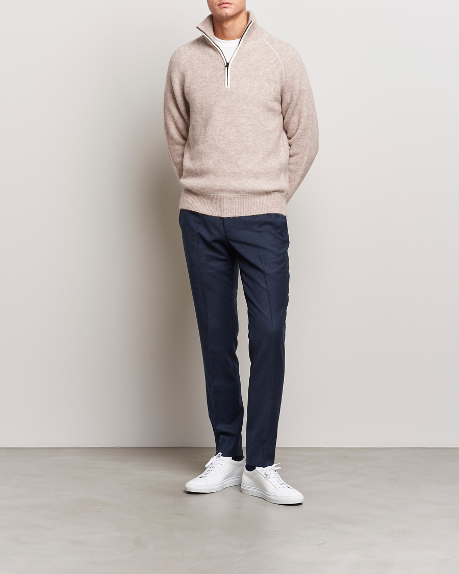 Herren | Hosen | J.Lindeberg | Grant Stretch Flannel Trousers Navy