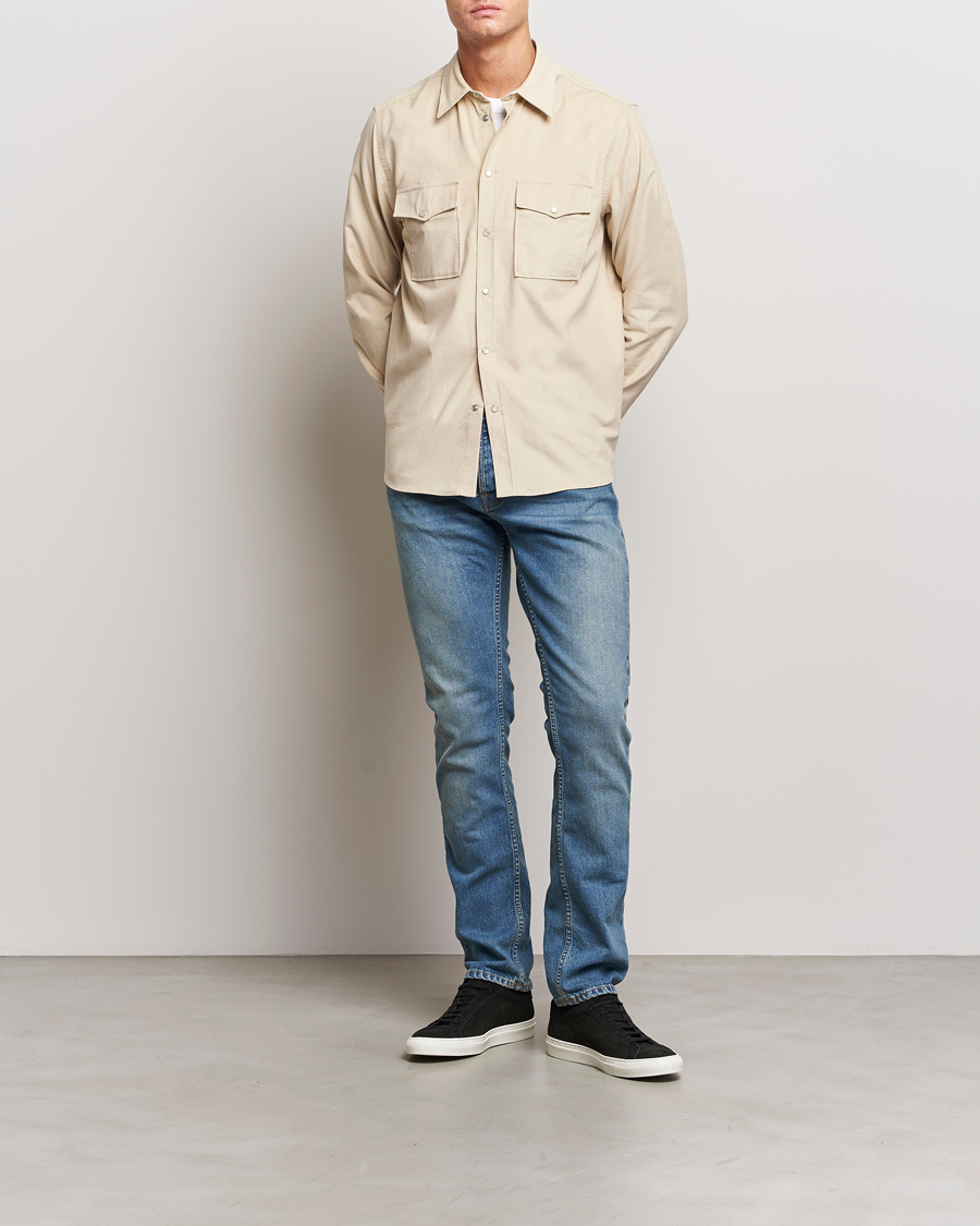 Herren | Hemden | J.Lindeberg | Carlos Reg Cord Shirt Oyster Grey
