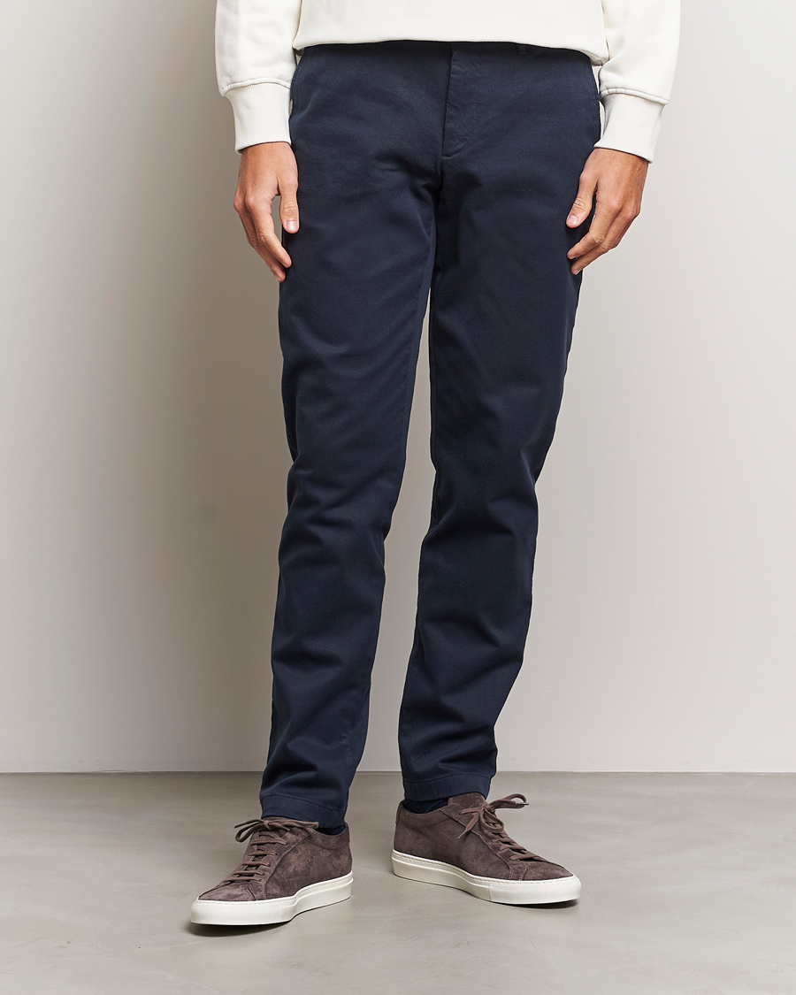 Herren | Hosen | J.Lindeberg | Chaze Flannel Twill Pants Navy