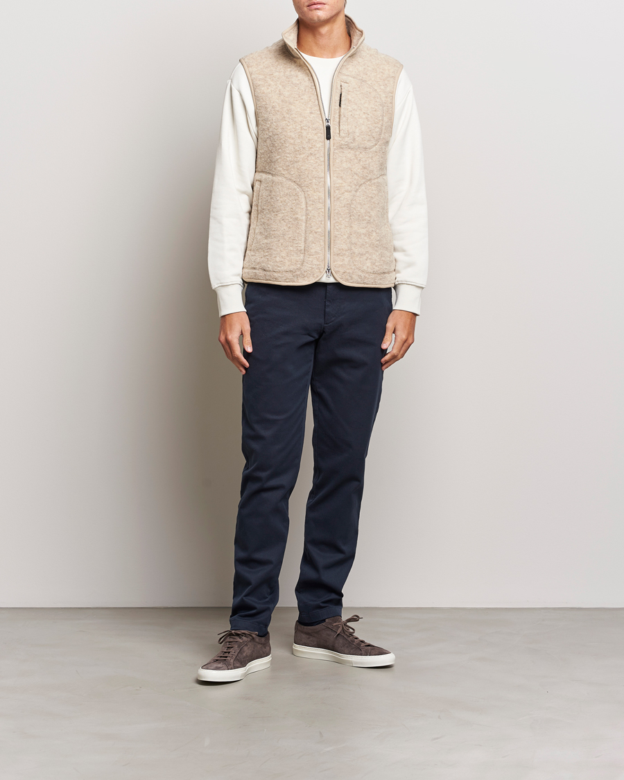 Herren | Pullover | J.Lindeberg | Duncan Wool Fleece Vest Oyster Grey