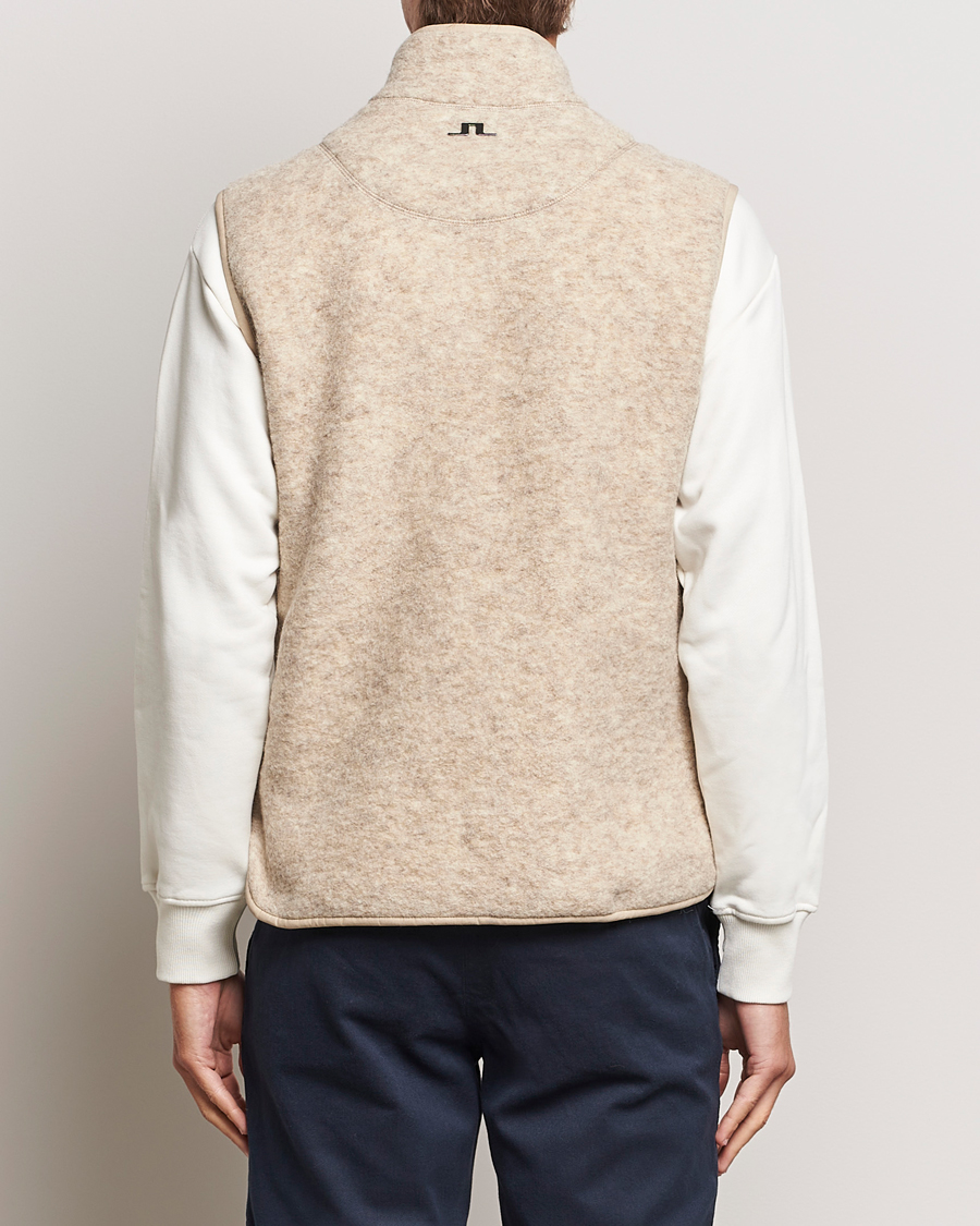 Herren | Pullover | J.Lindeberg | Duncan Wool Fleece Vest Oyster Grey
