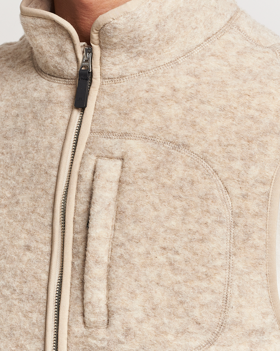 Herren | Pullover | J.Lindeberg | Duncan Wool Fleece Vest Oyster Grey