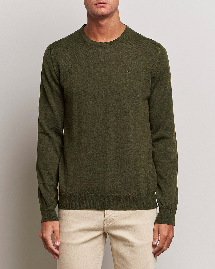Herren |  | J.Lindeberg | Lyle True Merino Crew Neck Pullover Forest Green