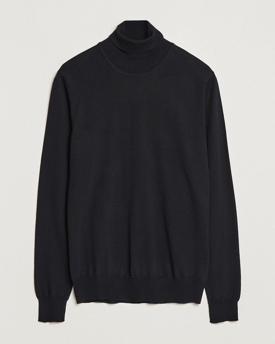 Herren | Pullover | J.Lindeberg | Lyd True Merino Polo Black