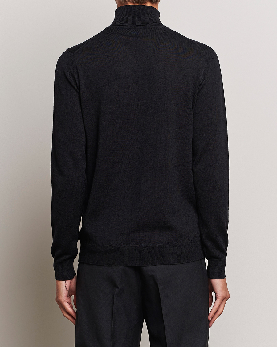 Herren | Pullover | J.Lindeberg | Lyd True Merino Polo Black