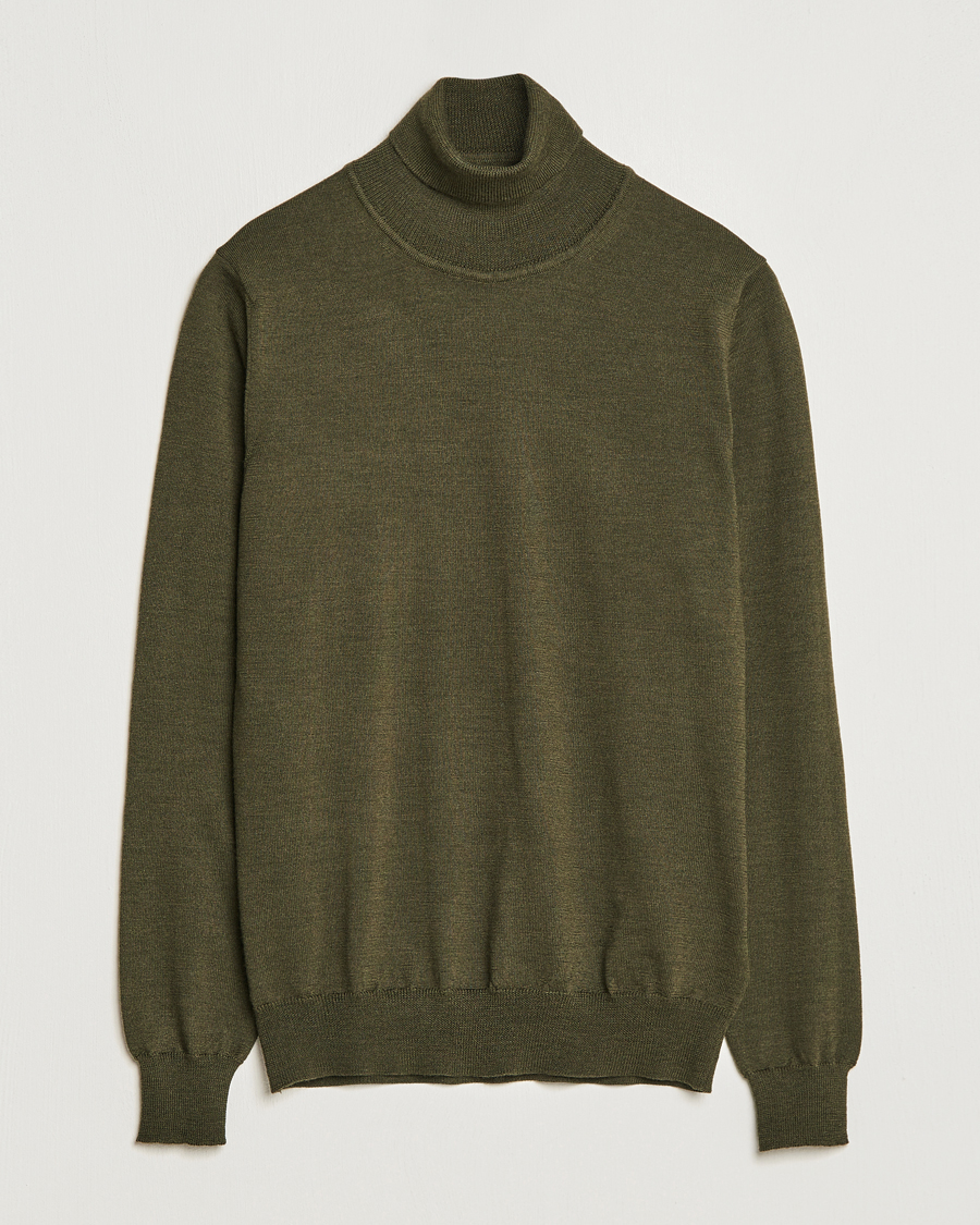 Herren | Pullover | J.Lindeberg | Lyd True Merino Polo Forest Green