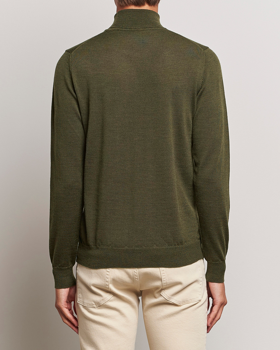 Herren | Pullover | J.Lindeberg | Lyd True Merino Polo Forest Green