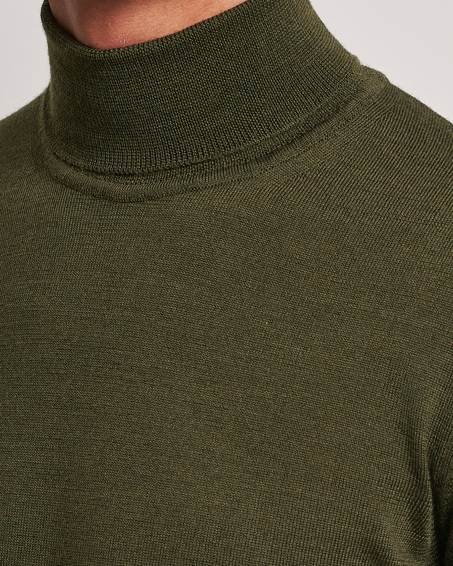Herren | Pullover | J.Lindeberg | Lyd True Merino Polo Forest Green