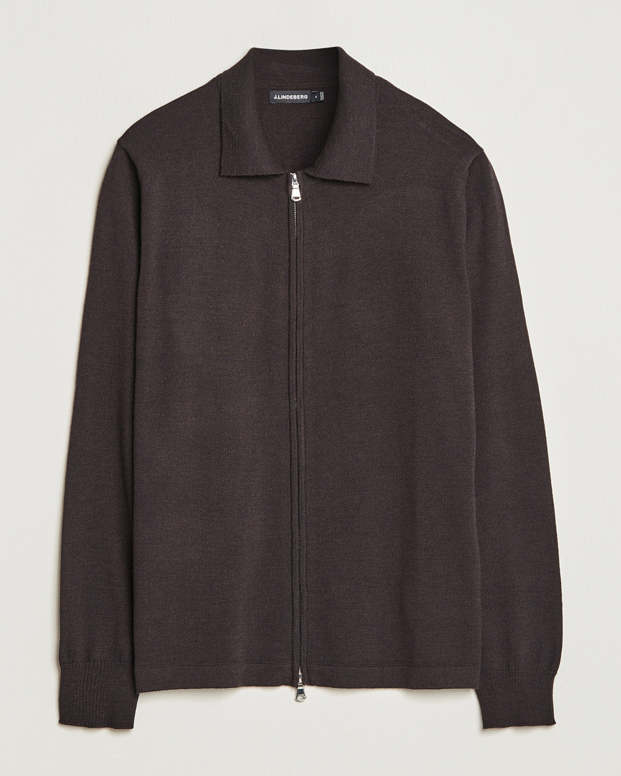 Herren | Pullover | J.Lindeberg | Nyle True Merino Zip Cardigan Delicioso