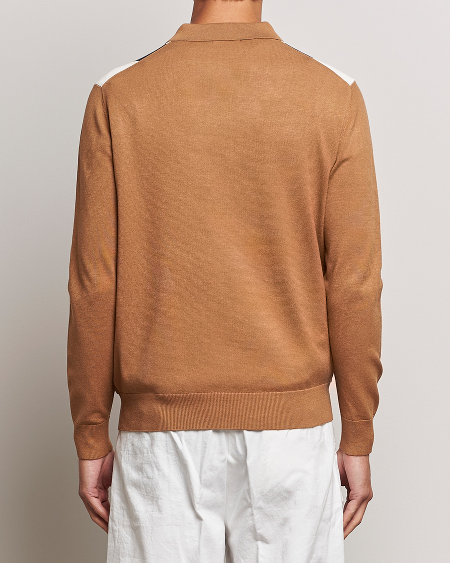 Herren | Pullover | J.Lindeberg | Heden Striped Knitted Polo Chipmunk
