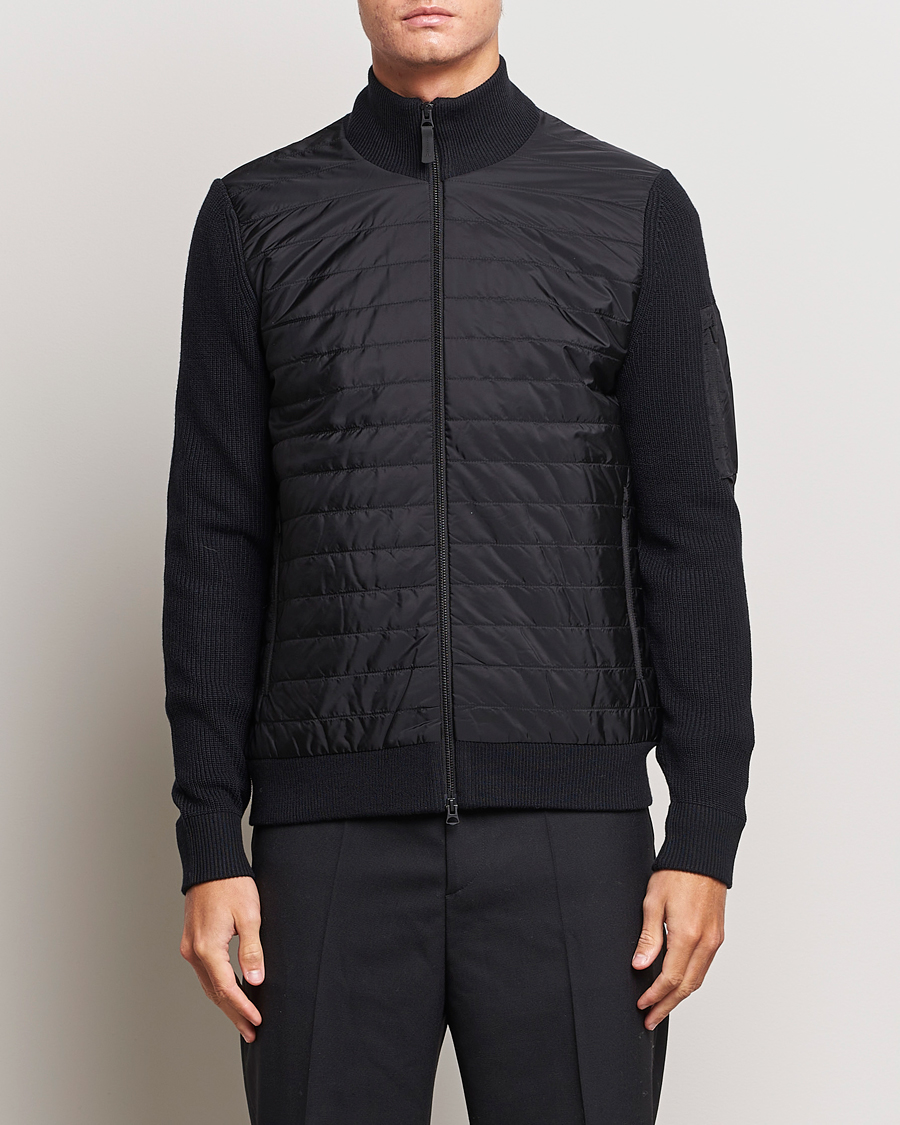 Herren | Pullover | J.Lindeberg | Beck Knitted Hybrid Jacket Black