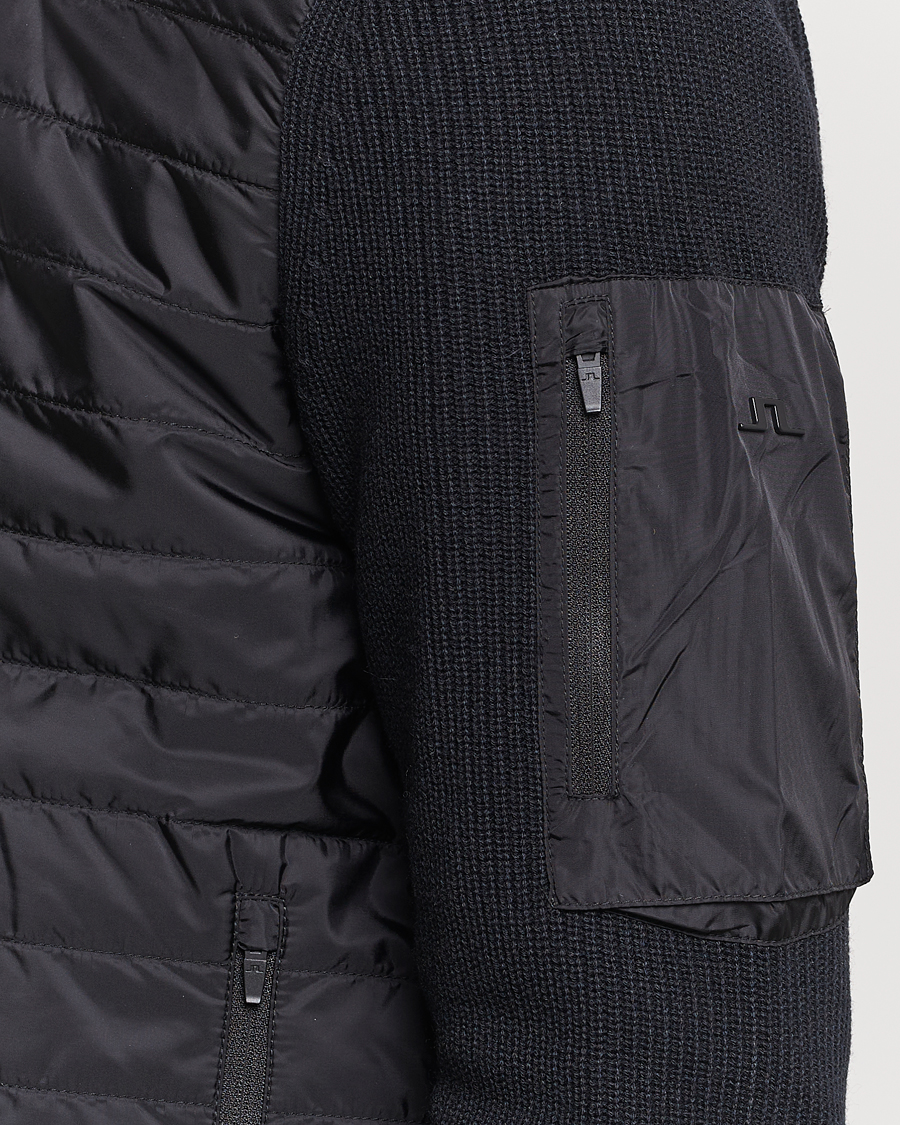 Herren | Pullover | J.Lindeberg | Beck Knitted Hybrid Jacket Black