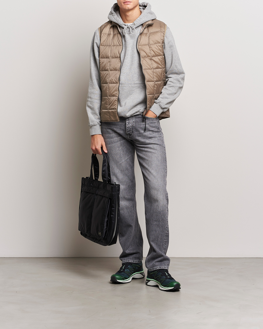 Herren | Jacken | TAION | High Neck Full Zip Lightweight Down Vest Khaki
