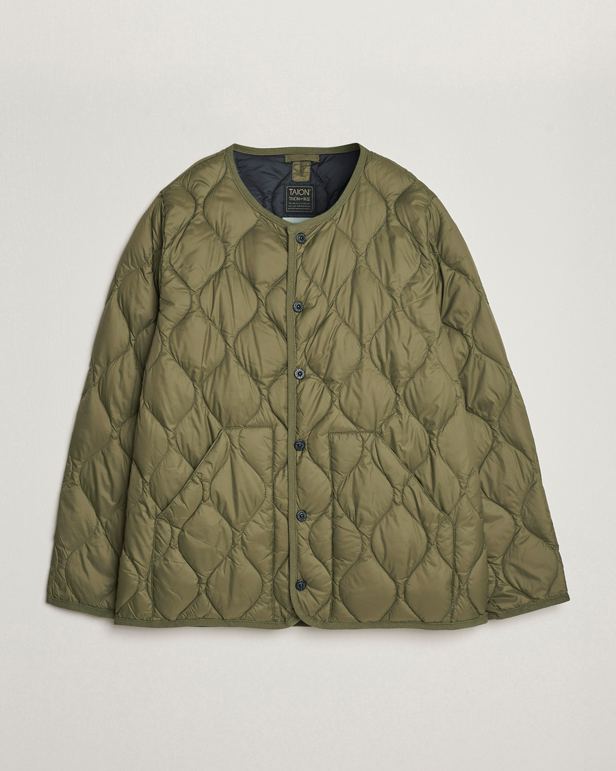 Herren | Jacken | TAION | Military Crew Neck Down Jacket Dark Olive