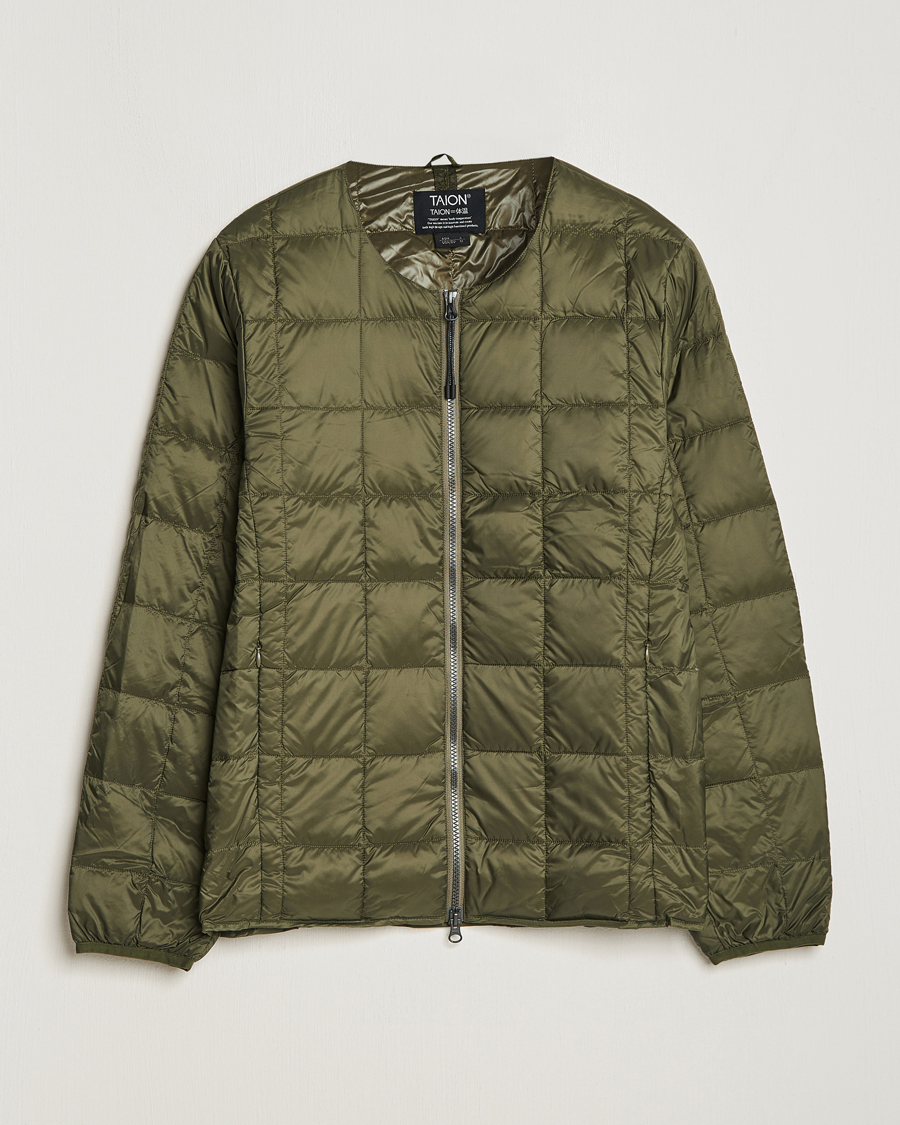 Herren | Jacken | TAION | Crew Neck W-Zip Down Jacket Dark Olive