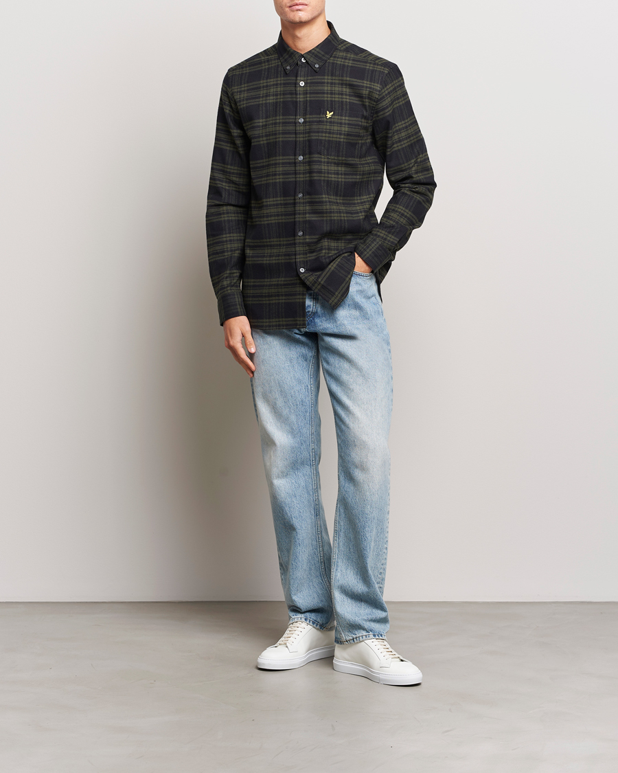 Herren | Hemden | Lyle & Scott | Checked Flannel Button Down Shirt Mountain Moss