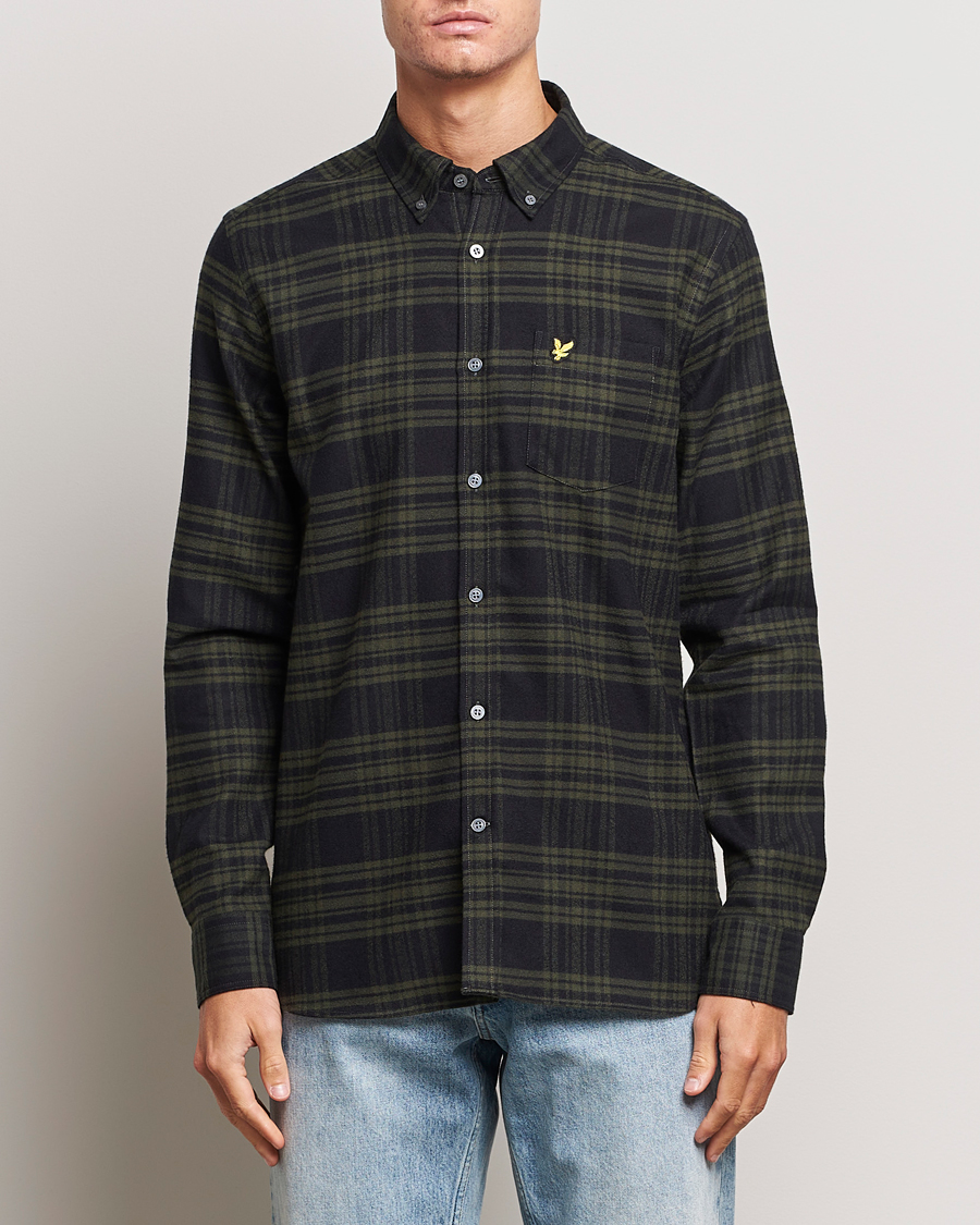 Herren | Hemden | Lyle & Scott | Checked Flannel Button Down Shirt Mountain Moss