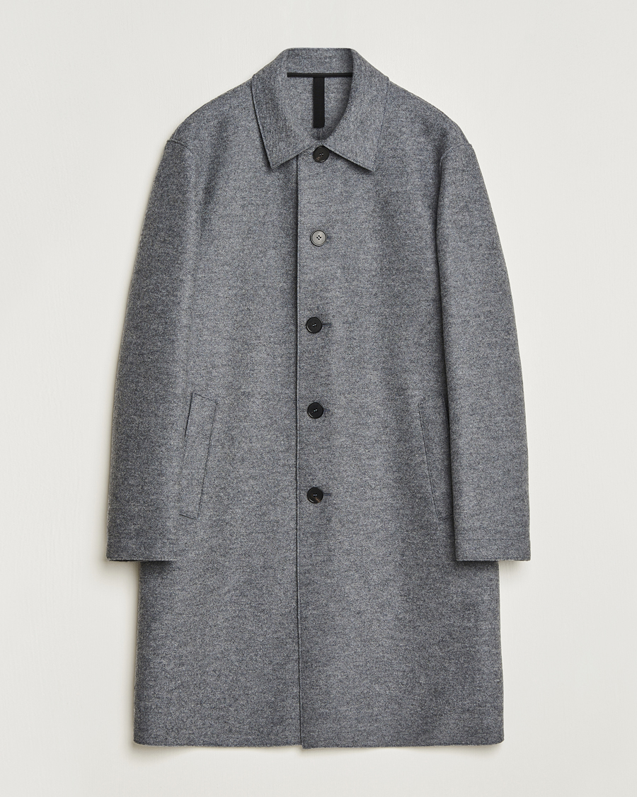 Herren | Jacken | Harris Wharf London | Pressed Wool Mac Coat Grey Moul