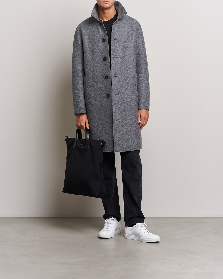 Herren | Jacken | Harris Wharf London | Pressed Wool Mac Coat Grey Moul