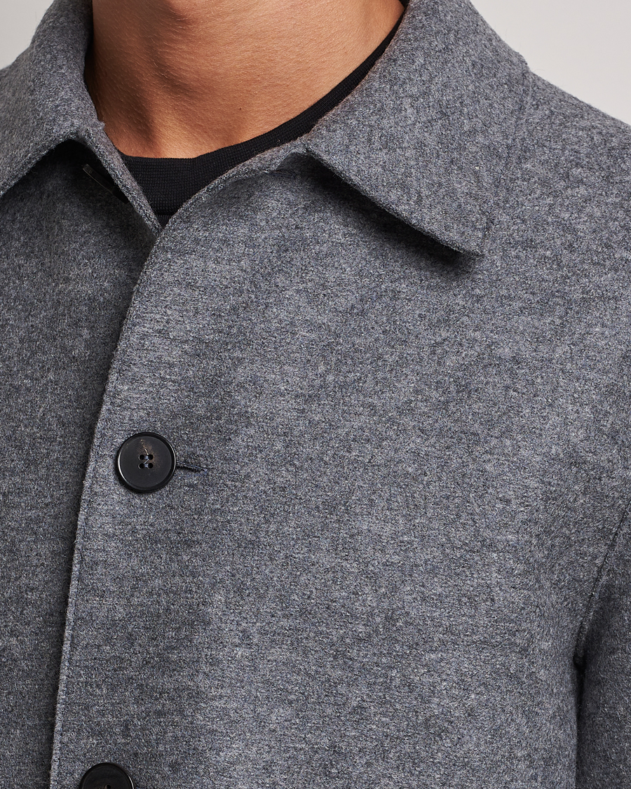 Herren | Jacken | Harris Wharf London | Pressed Wool Mac Coat Grey Moul