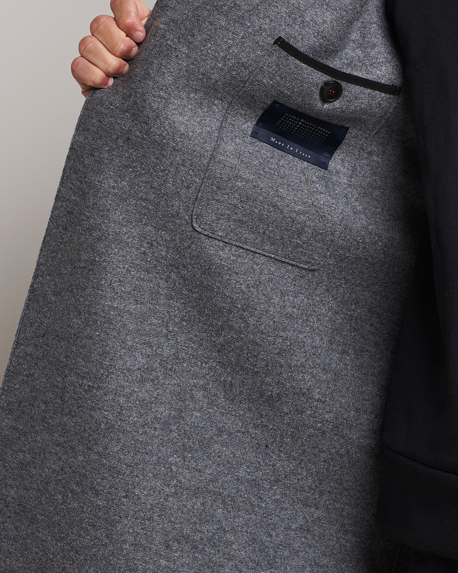 Herren | Jacken | Harris Wharf London | Pressed Wool Mac Coat Grey Moul