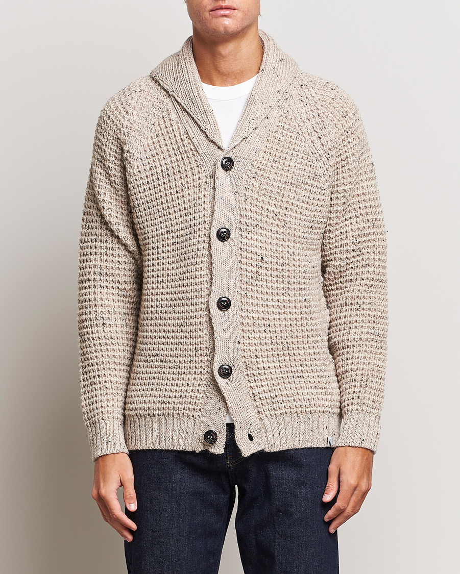 Herren | Best of British | Peregrine | Waffle Wool Shawl Cardigan Skiddaw