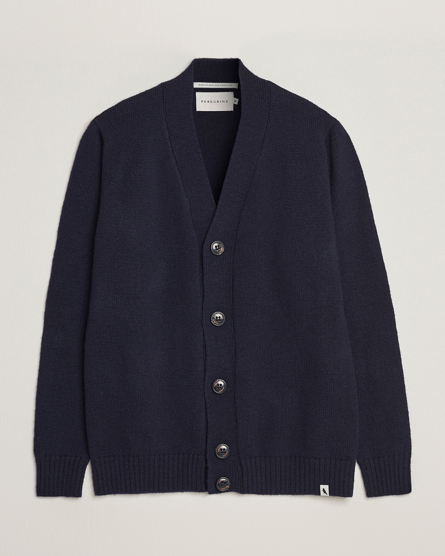 Herren | Pullover | Peregrine | Maker's Stitch Merino Cardigan Navy