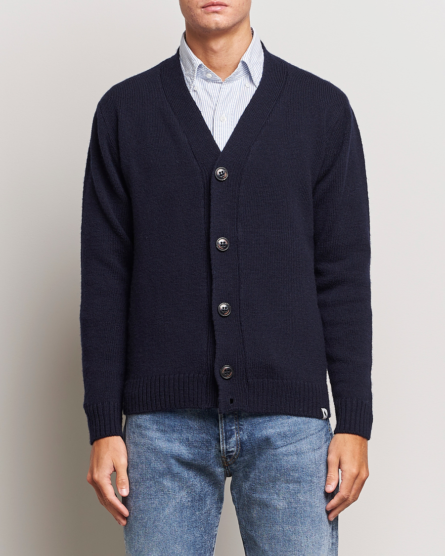 Herren | Pullover | Peregrine | Maker's Stitch Merino Cardigan Navy
