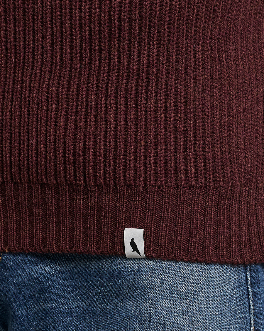 Herren | Pullover | Peregrine | Ford Knitted Wool Half Zip Shiraz