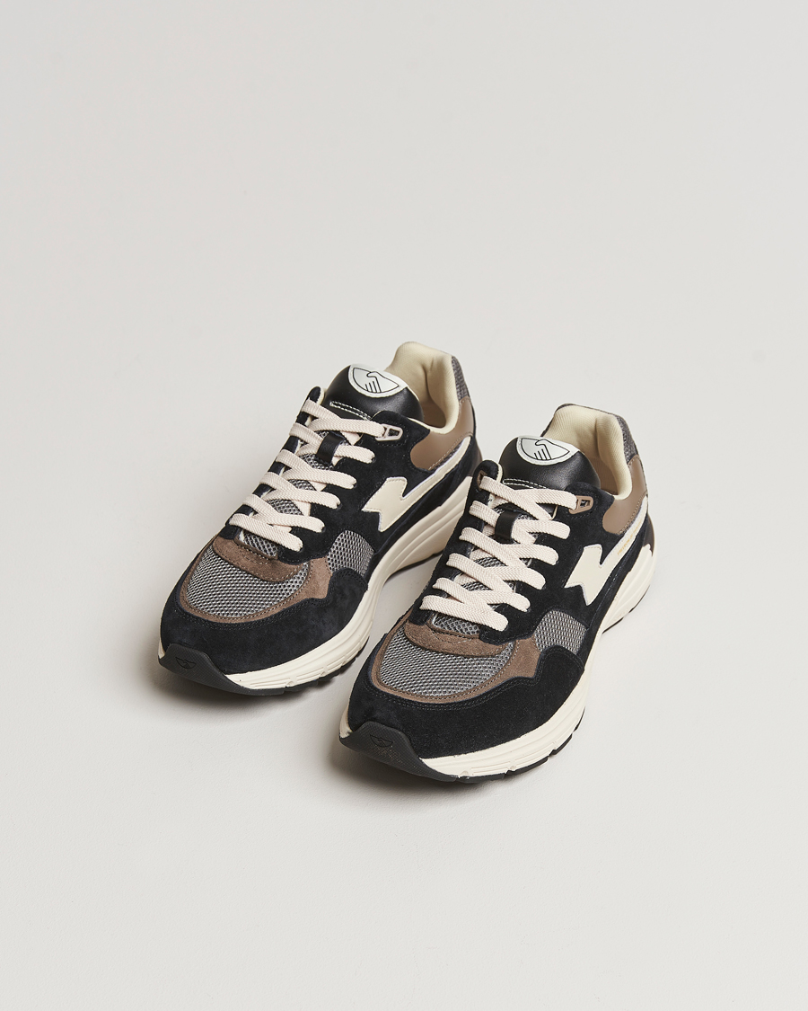 Herren |  | Stepney Workers Club | Amiel S-Strike Suede Sneaker Black/Grey
