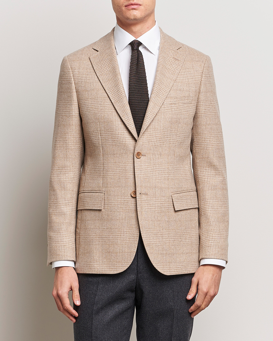 Herren | Wollsakko | Morris Heritage | Keith Glencheck Wool Blazer Khaki