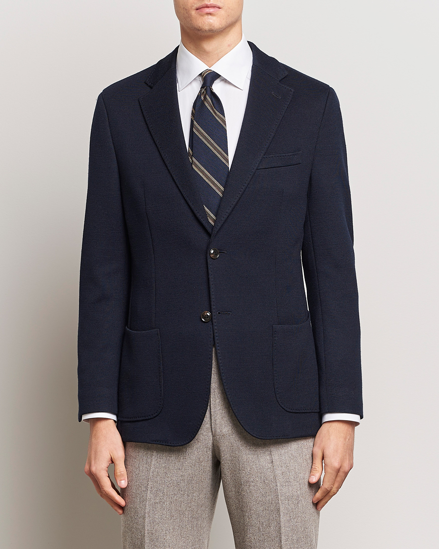 Herren | Strickblazer | Morris Heritage | Mike Knitted Blazer Navy