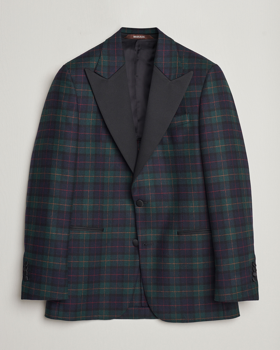 Herren | Sakkos | Morris Heritage | Tartan Tuxedo Blazer Navy