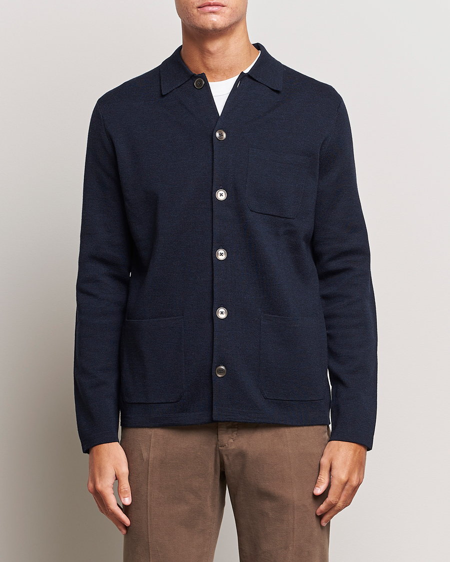 Herren |  | Morris Heritage | Dressed Wool Cardigan Navy
