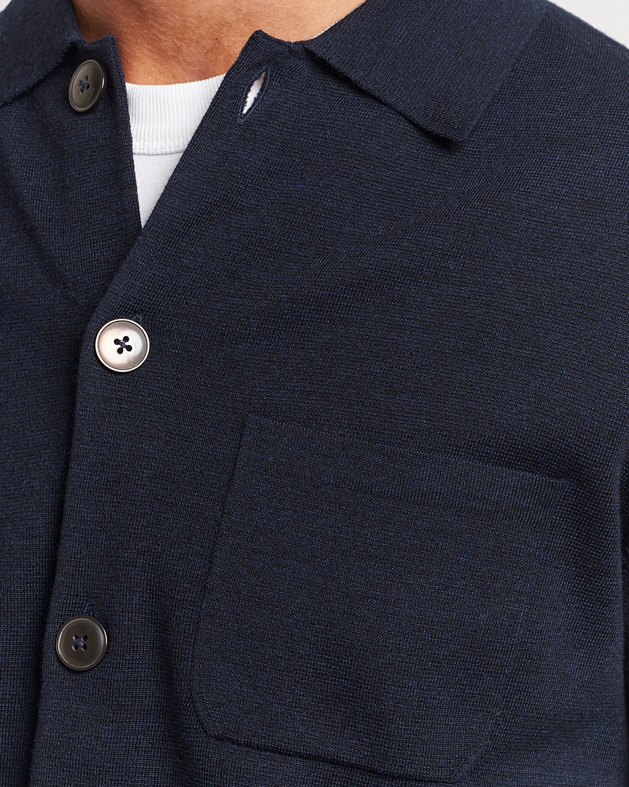 Herren | Pullover | Morris Heritage | Dressed Wool Cardigan Navy