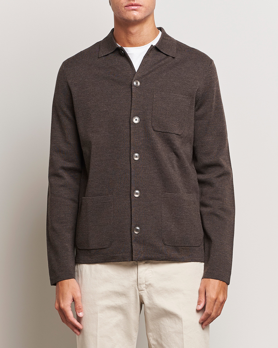 Herren |  | Morris Heritage | Dressed Wool Cardigan Brown
