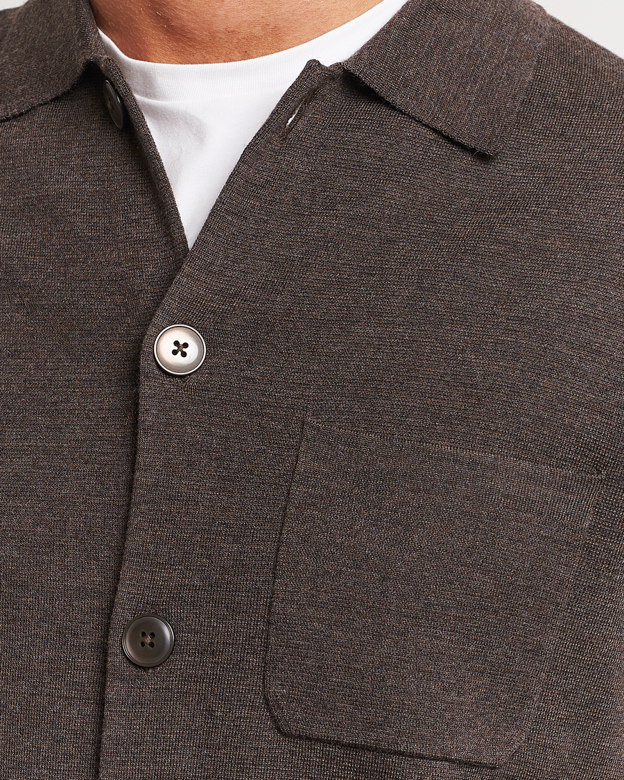 Herren | Pullover | Morris Heritage | Dressed Wool Cardigan Brown