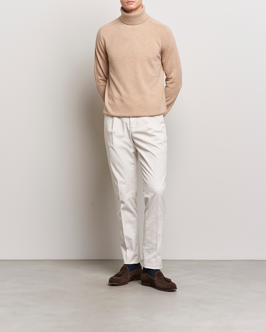 Herren | Pullover | Morris Heritage | Dalton Wool/Cashmere Rollneck Camel